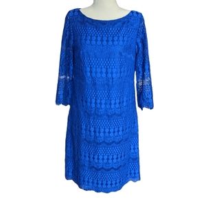 Jessica Howard Womens Lace Sheath Party Cocktail Dress Size 10